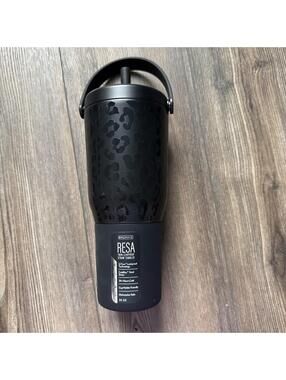 BrüMate Resa 100% Leakproof Travel Tumbler 35oz Black Leopard NIB